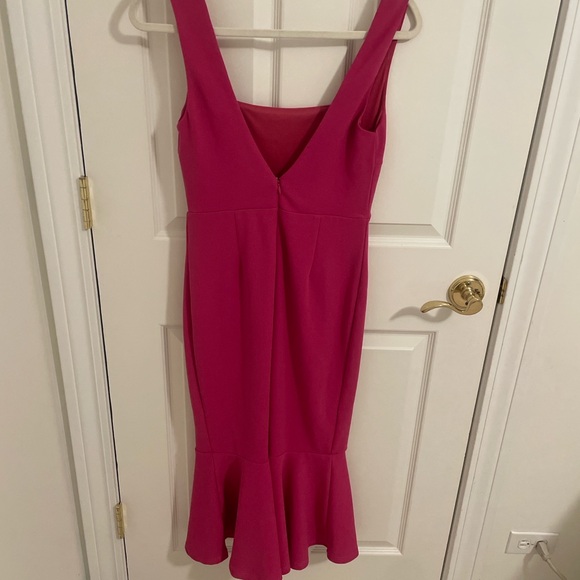 Lulus Moment Maker Pink Trumpet Midi Dress - Size S - Picture 3 of 5